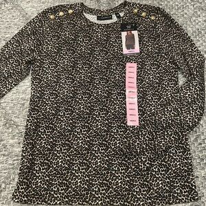 Leopard print long sleeve top